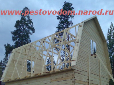 Стропильная система деревянного дома.